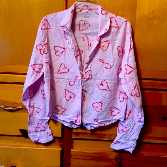 PINK Victoria's Secret Other - PINK candy cane pajama set size medium